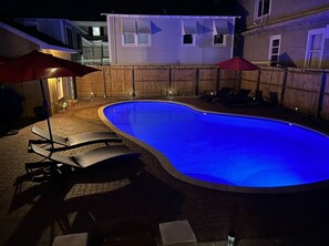 Pool. Heated April 1 through November 1. Shared with one other apartment