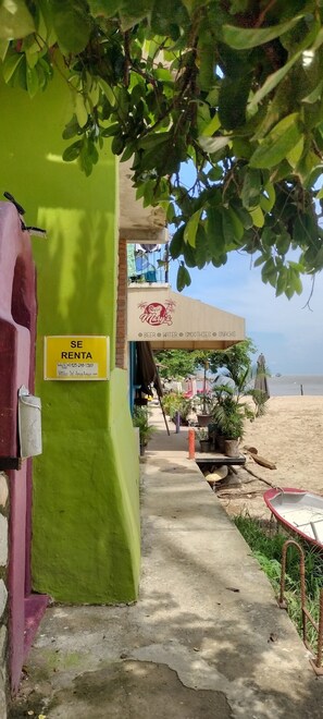 entrance and local mini store open in the winter