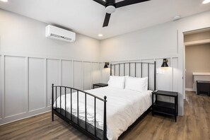 Relax in your spacious one-bedroom, queen bed.