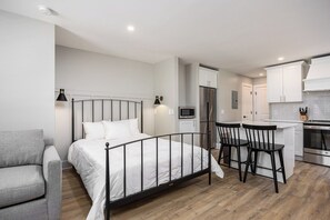 Comfortable queen-sized bed.