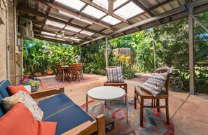 Lounge around under the shady full length verandah