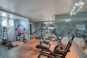 Work out at your convenience with a variety of exercise equipment available. Message us for gym access