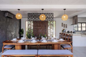 Gather together for meal time at home with good converstaion 