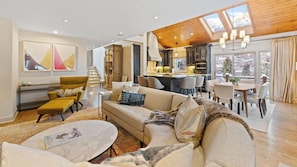 Living room with Dining view - North