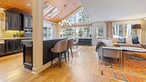 Kitchen facing the living room - North