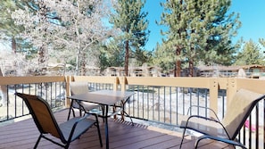 Deck with outdoor seating