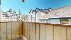 Enjoy the mountain air on the balcony