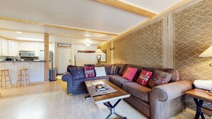 Living Room with Full Size Sofa Bed and smart TV
