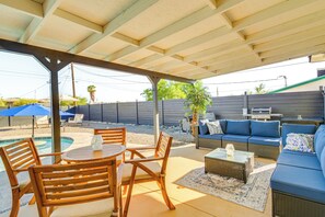 Covered Patio | Dining Area | Seating | Gas Grill