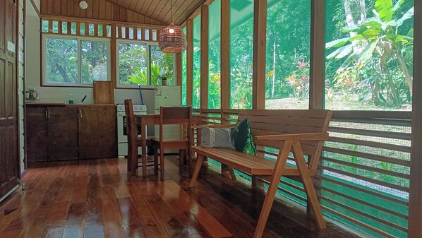 Fully screened veranda.