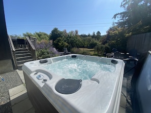 Sparkling clean hot tub
