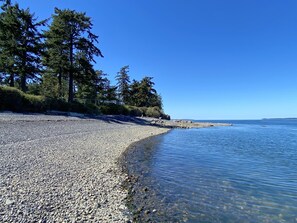 Head over to the private beach located at the end of the road and past the pickleball court (about a 2 min walk). There you'll find many adventures, including exploring tide pools at low tide and the most amazing sunsets.