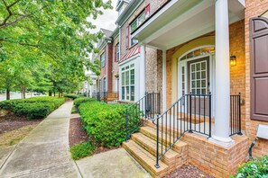 Property Exterior | Front Entrance | 3-Story Townhome