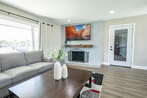 Clean and cozy living area