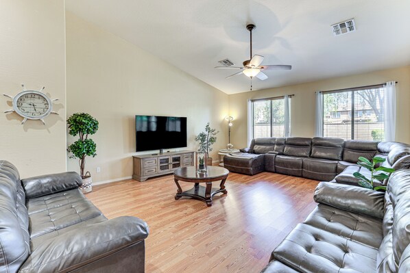 Surprise Vacation Rental | 3BR | 2BA | 1 Small Step Required | 2,407 Sq Ft