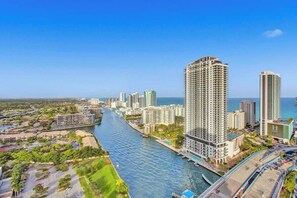 Start your day with breathtaking views of Hallandale Beach and the serene Intracoastal Waterway.