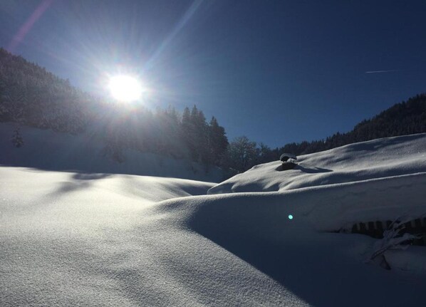 Blick von der Unterkunft