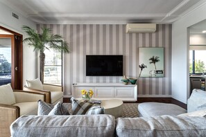 AC and TV in living area