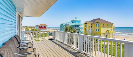 Galveston Vacation Rental | 3BR | 2.5BA | 2,200 Sq Ft | Small Step for Entry