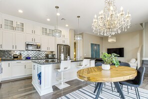 Dining Area & Kitchen | Main Floor | Keurig Mini | Blender | Toaster