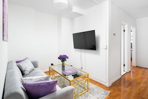 Living room area and Smart TV