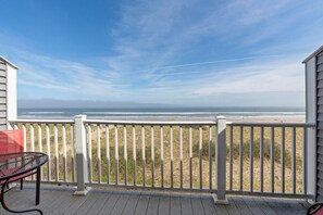 Private oceanfront deck with gorgeous views