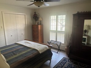 Bedroom #2 features a Queen-sized bed with beautifully appointed furnishings.