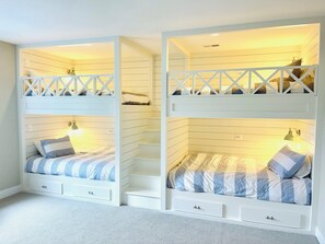 Lower Level Bunks - Full Mattresses / Outlet, Light & USB port in each bunk