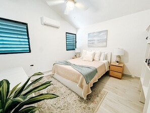 Cozy and Serene Bedroom with a Touch of Color
