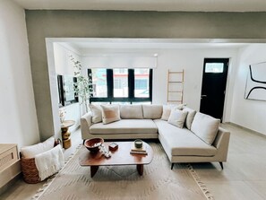 Bright and airy living area, perfect for gathering with friends or family.