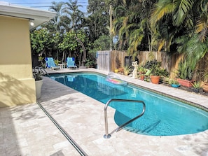 Pool View from the deck. 