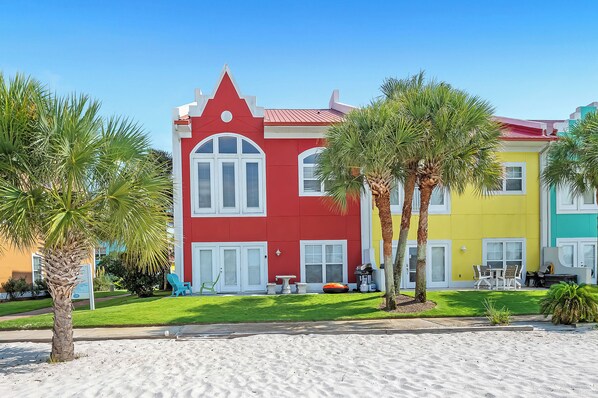 Welcome to Red Retreat with white sand just steps away.