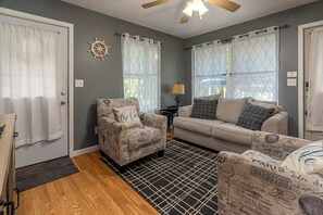 Living room with Smart TV and board games