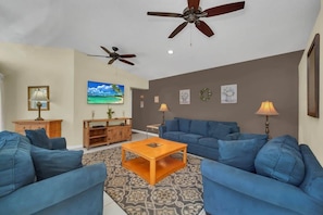 Cozy Family Room – Comfortable Sofa and Love Seat