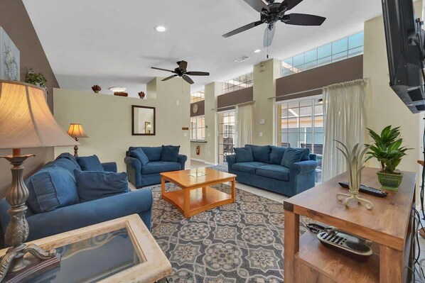 Cozy Family Room – Comfortable Sofa and Love Seat