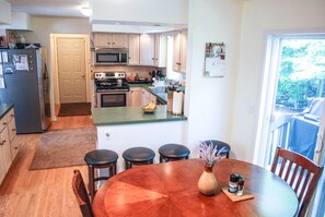 Breakfast nook and kitchen