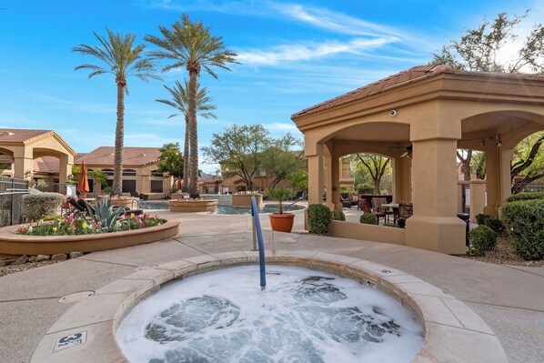 Slip into relaxation mode with the spa!