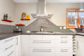 European designed appliances in the fully equipped kitchen