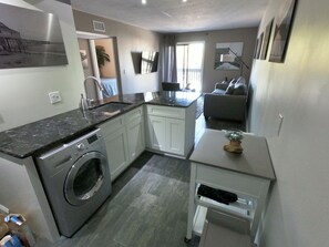 Kitchen to living area