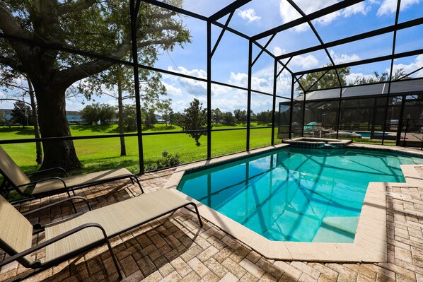 Private swimming pool and spa