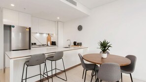 Dining and kitchen area