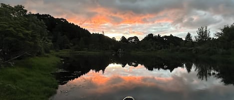 A stunning sunset on the Lake.