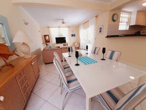 spacious dining area