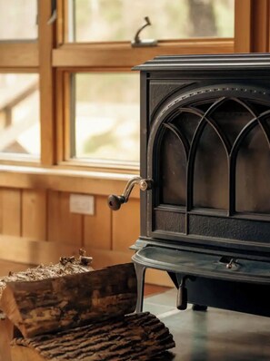 Detail of wood-burning stove