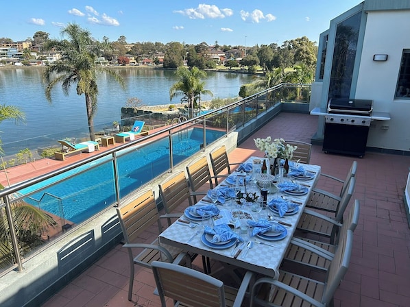 Outdoor BBQ Dining Area