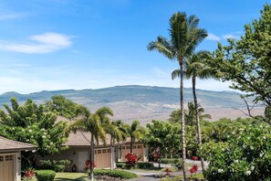 Stunning views of the nearby golf course and mountains from your lanai