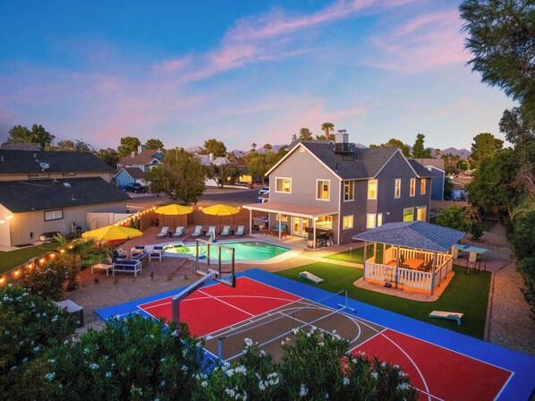 Our backyard oasis awaits—step outside and experience your personal paradise!