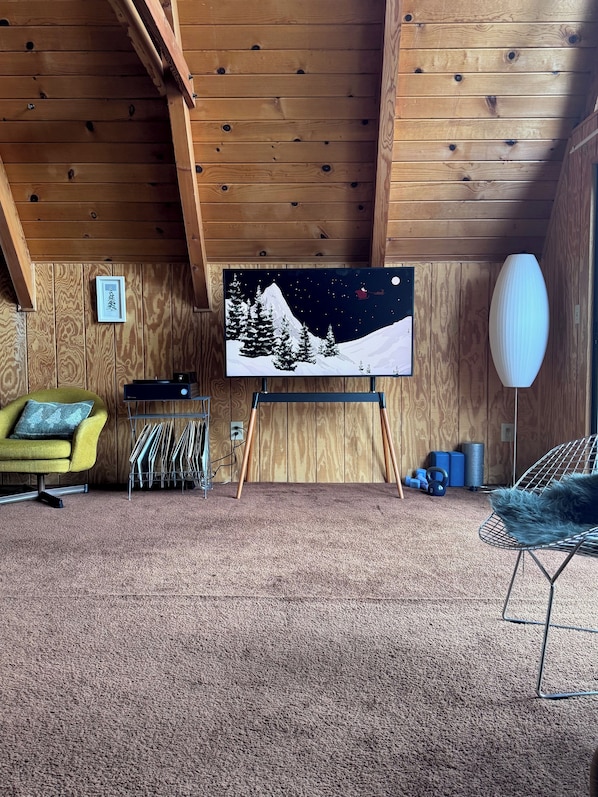 55" Samsung Frame TV for movie night.