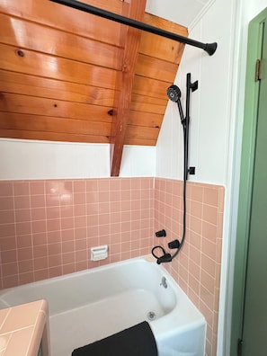 Tub or shower for your use.