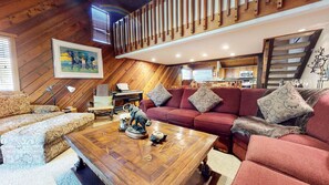 Indoors, Hardwood, Furniture, Living Room, Stained Wood
